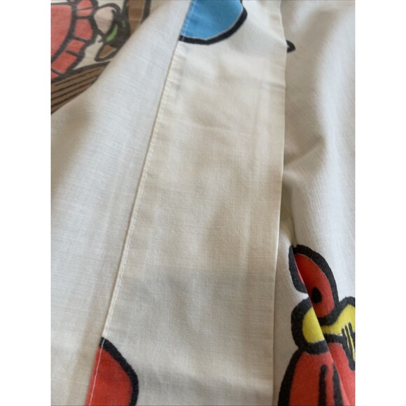 Vintage Peanuts Sheet 60s Twin Flat 66x104 Montgomery Ward Muslin Snoopy Charlie - Picture 10 of 10